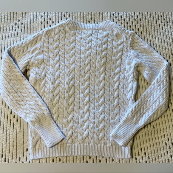 EUC! Unusual diagonal cable knit fitted sweater from J. Crew - Picture 5 of 6